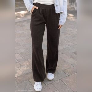 Grace & Lace Corded Straight Leg Pants/ Sweats
